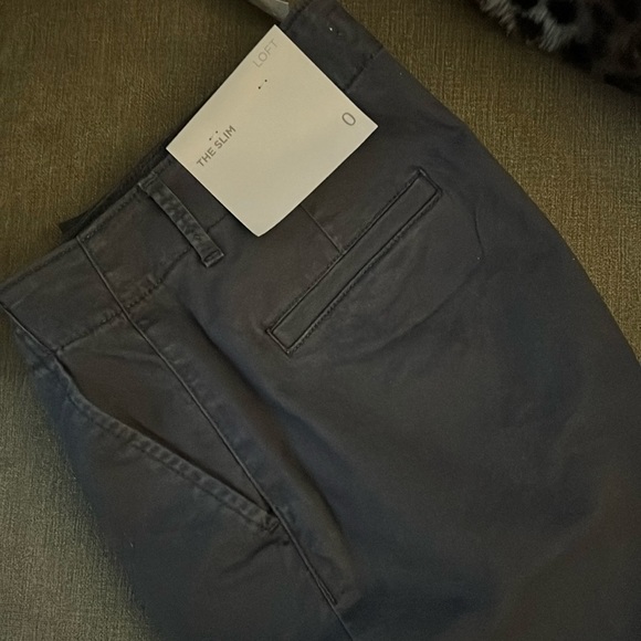 New with tags Loft slim pants in coastal grey Sz 0 - Picture 2 of 7